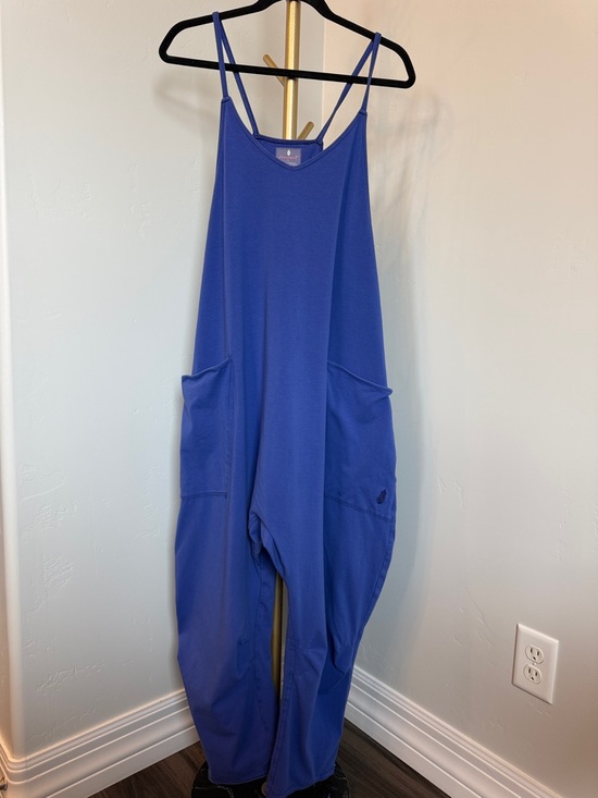 FP Movement by Free People Pants - Free People Hot Shot Jumpsuit Large Blue Free Movement Harem Romper Pockets